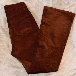 Old Navy brown corduroy flares high rise
